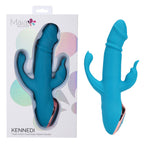 Maia KENNEDI - Blue 23.5 cm USB Rechargeable Triple Stimulating Vibrator - Hush Store Sydney 