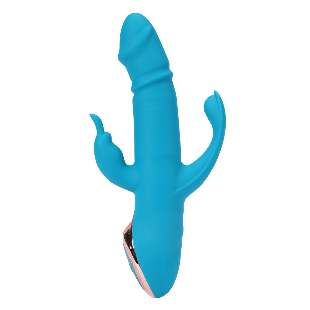 Maia KENNEDI - Blue 23.5 cm USB Rechargeable Triple Stimulating Vibrator - Hush Store Sydney 