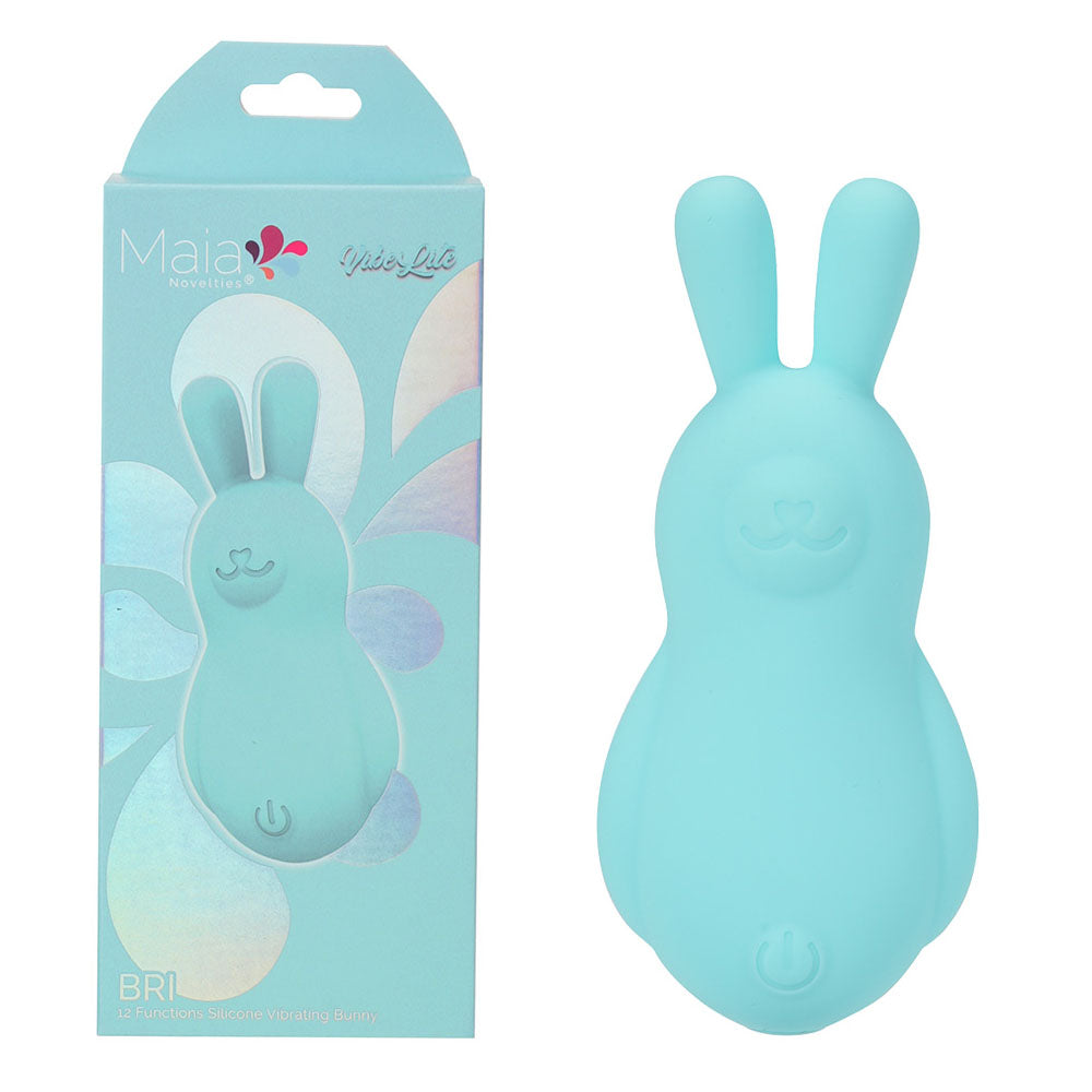 Maia BRI - Teal - Teal 9 cm USB Rechargeable Vibrating Bunny Bullet - Hush Store Sydney 