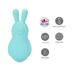 Maia BRI - Teal - Teal 9 cm USB Rechargeable Vibrating Bunny Bullet - Hush Store Sydney 