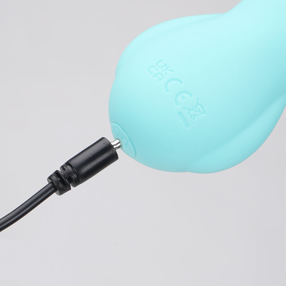 Maia BRI - Teal - Teal 9 cm USB Rechargeable Vibrating Bunny Bullet - Hush Store Sydney 
