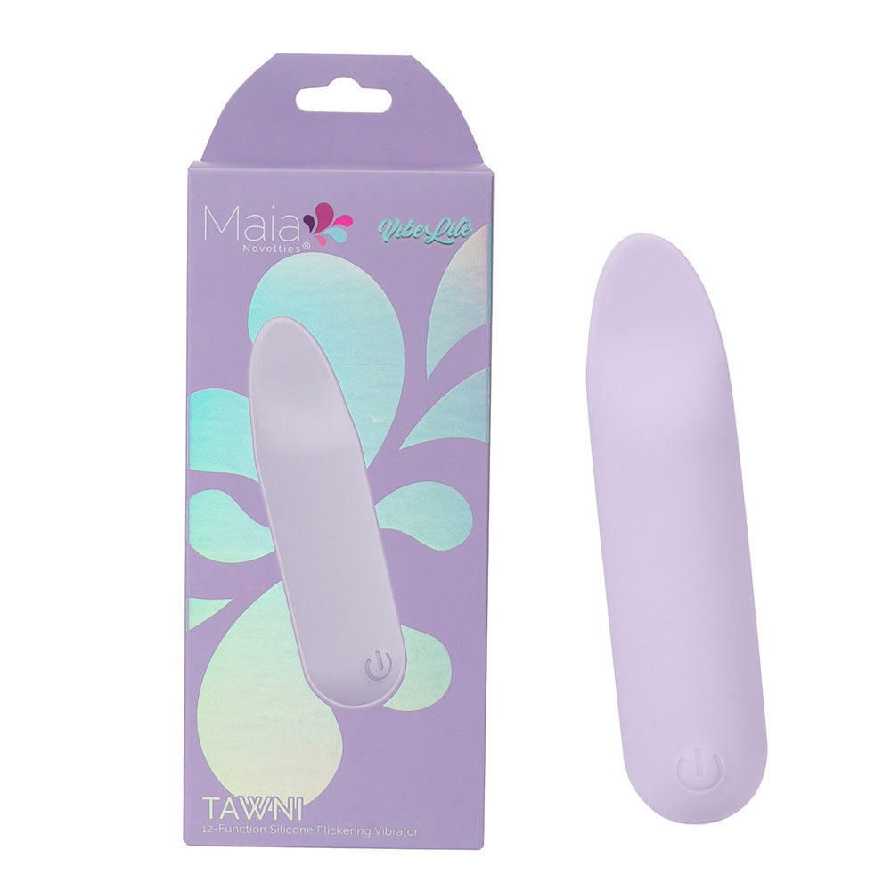 Maia TAWNI - Lavender - Lavender 9 cm USB Rechargeable Bullet with Flickering Tip - Hush Store Sydney 