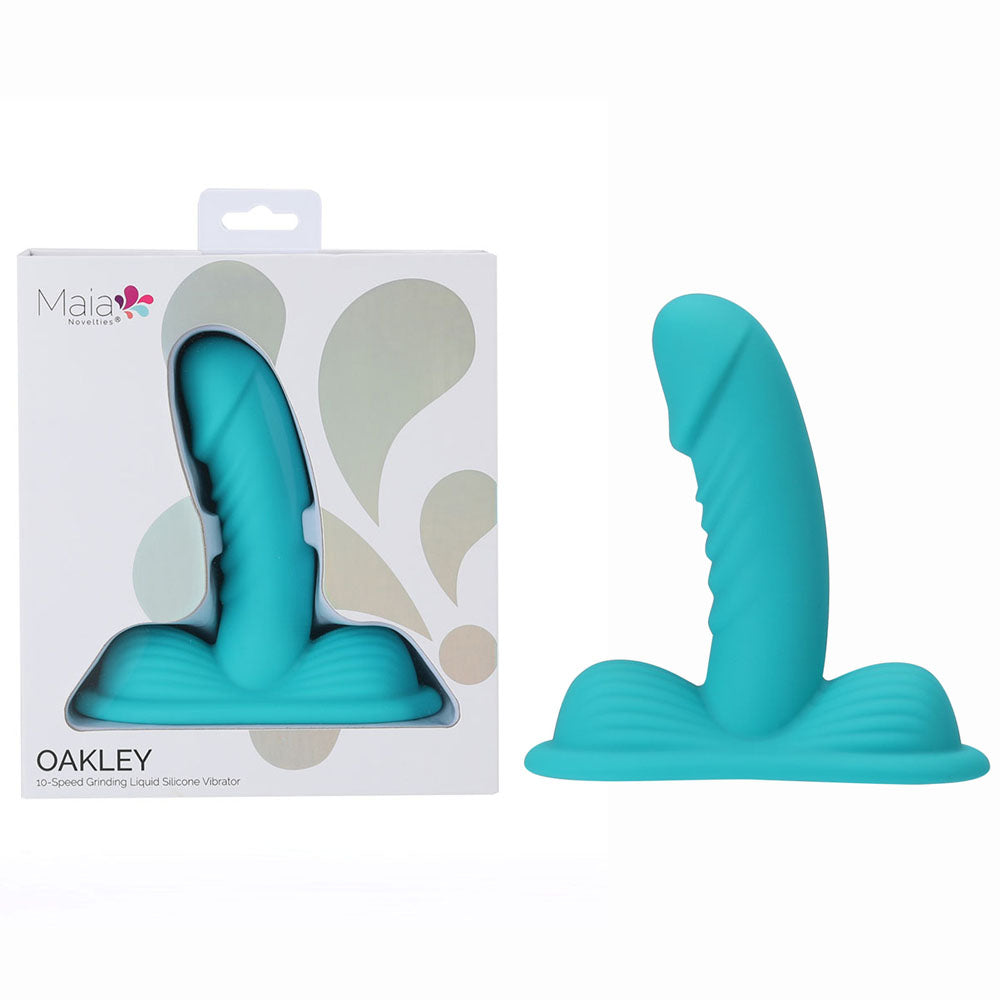 Maia OAKLEY - Blue - Blue USB Rechargeable Grinder Pad with 14 cm Vibrator