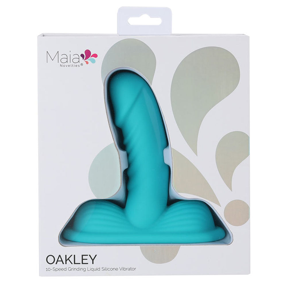 Maia OAKLEY - Blue - Blue USB Rechargeable Grinder Pad with 14 cm Vibrator