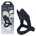Maia ROCKY - Black - Black USB Rechargeable Vibrating Cock & Balls Ring - Hush Store Sydney 