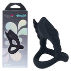 Maia ROCKY - Black - Black USB Rechargeable Vibrating Cock & Balls Ring - Hush Store Sydney 