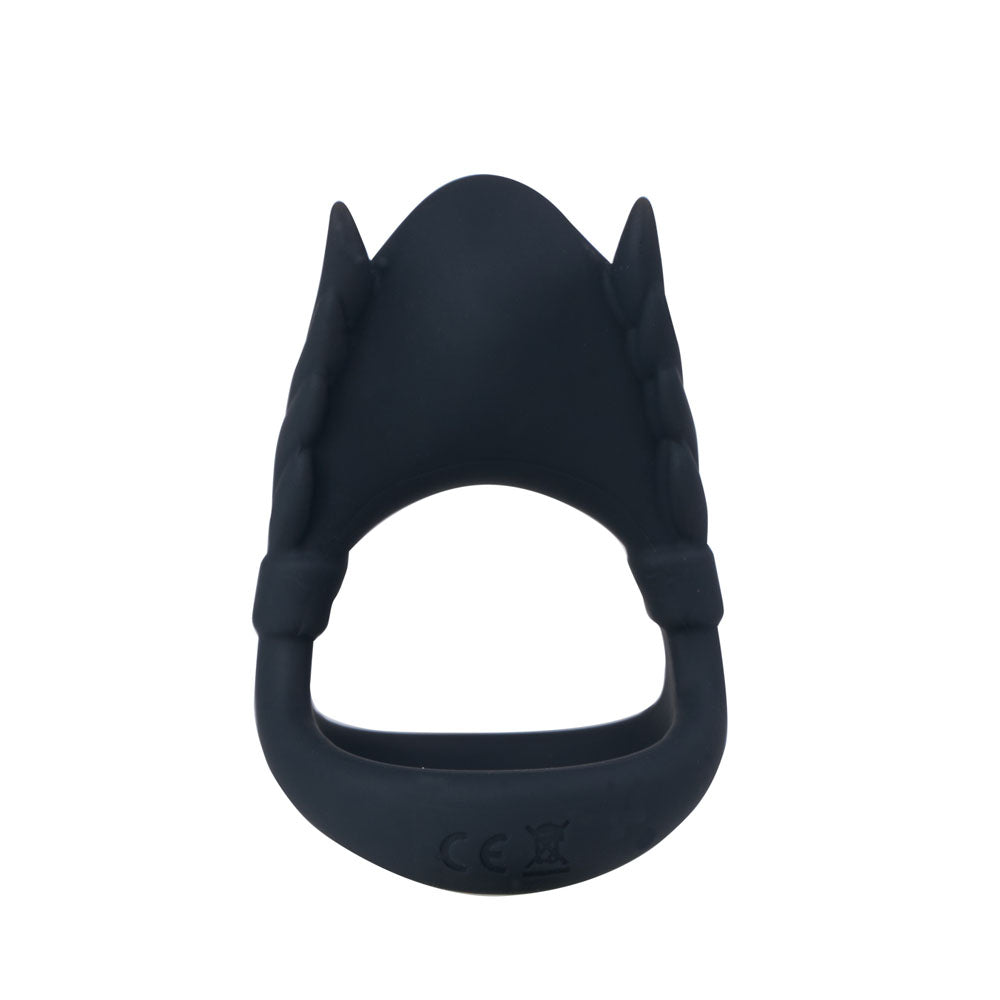 Maia ROCKY - Black - Black USB Rechargeable Vibrating Cock & Balls Ring - Hush Store Sydney 