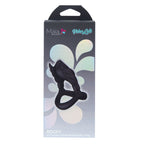 Maia ROCKY - Black - Black USB Rechargeable Vibrating Cock & Balls Ring - Hush Store Sydney 
