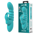 Party Up BRYNLYN - Teal - Teal 18.2 cm USB Rechargeable Rabbit Vibrator - Hush Store Sydney 