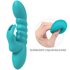 Party Up BRYNLYN - Teal - Teal 18.2 cm USB Rechargeable Rabbit Vibrator - Hush Store Sydney 