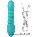 Party Up BRYNLYN - Teal - Teal 18.2 cm USB Rechargeable Rabbit Vibrator - Hush Store Sydney 