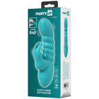 Party Up BRYNLYN - Teal - Teal 18.2 cm USB Rechargeable Rabbit Vibrator - Hush Store Sydney 