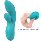 Party Up DALIDA - Teal - Teal 16.2 cm USB Rechargeable Rabbit Vibrator - Hush Store Sydney 