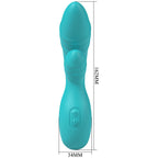 Party Up DALIDA - Teal - Teal 16.2 cm USB Rechargeable Rabbit Vibrator - Hush Store Sydney 