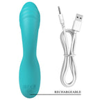 Party Up DALIDA - Teal - Teal 16.2 cm USB Rechargeable Rabbit Vibrator - Hush Store Sydney 