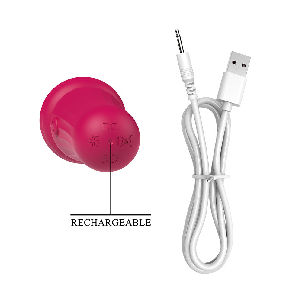Party Up DUUNA - Pink - Pink 16.9 cm USB Rechargeable Massage Wand - Hush Store Sydney 