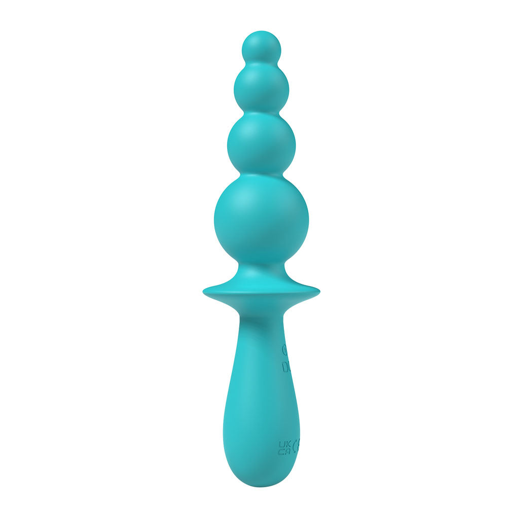 Party Up EVAJANE - Teal - Teal 17.1 cm USB Rechargeable Beaded Vibrator - Hush Store Sydney 