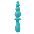 Party Up EVAJANE - Teal - Teal 17.1 cm USB Rechargeable Beaded Vibrator - Hush Store Sydney 
