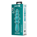 Party Up EVAJANE - Teal - Teal 17.1 cm USB Rechargeable Beaded Vibrator - Hush Store Sydney 