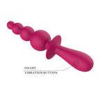 Party Up EVAJANE - Pink - Pink 17.1 cm USB Rechargeable Beaded Vibrator - Hush Store Sydney 