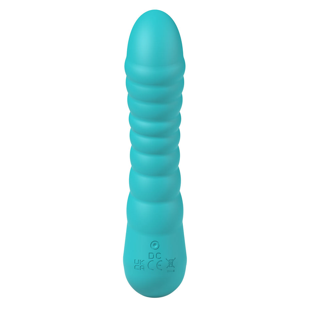 Party Up JAYLEI - Teal - Teal 14.6 cm USB Rechargeable Vibrator - Hush Store Sydney 