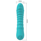 Party Up JAYLEI - Teal - Teal 14.6 cm USB Rechargeable Vibrator - Hush Store Sydney 