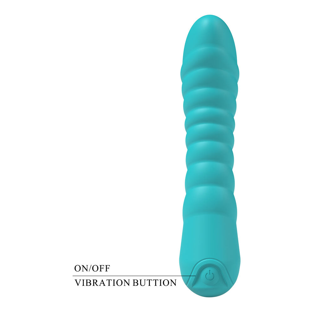 Party Up JAYLEI - Teal - Teal 14.6 cm USB Rechargeable Vibrator - Hush Store Sydney 