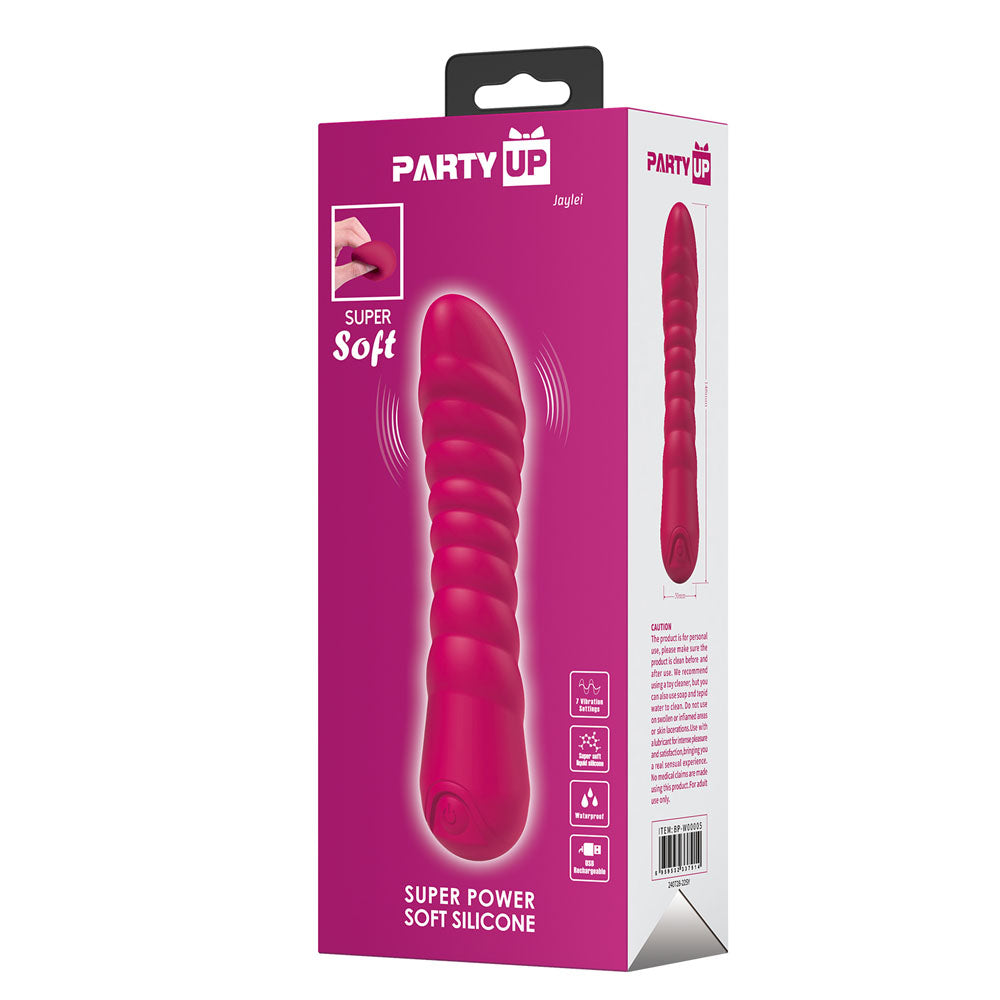 Party Up JAYLEI - Pink - Pink 14.6 cm USB Rechargeable Vibrator
