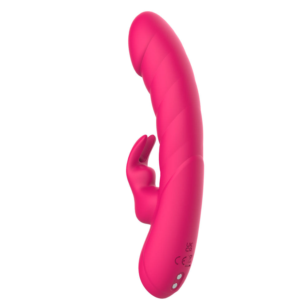 Party Up MONICA - Pink - Pink 15.8 cm USB Rechargeable Rabbit Vibrator - Hush Store Sydney 