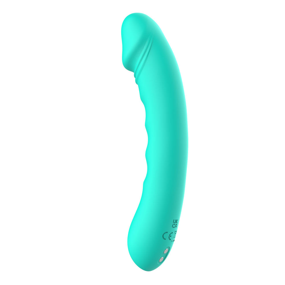 Party Up NIKI - Teal - Teal 15.4 cm USB Rechargeable Vibrator - Hush Store Sydney 