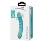 Party Up NIKI - Teal - Teal 15.4 cm USB Rechargeable Vibrator - Hush Store Sydney 
