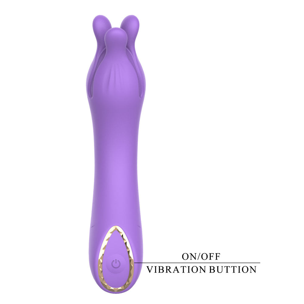 Party Up KELLY - Purple - Purple 13.7 cm USB Rechargeable Vibrator - Hush Store Sydney 