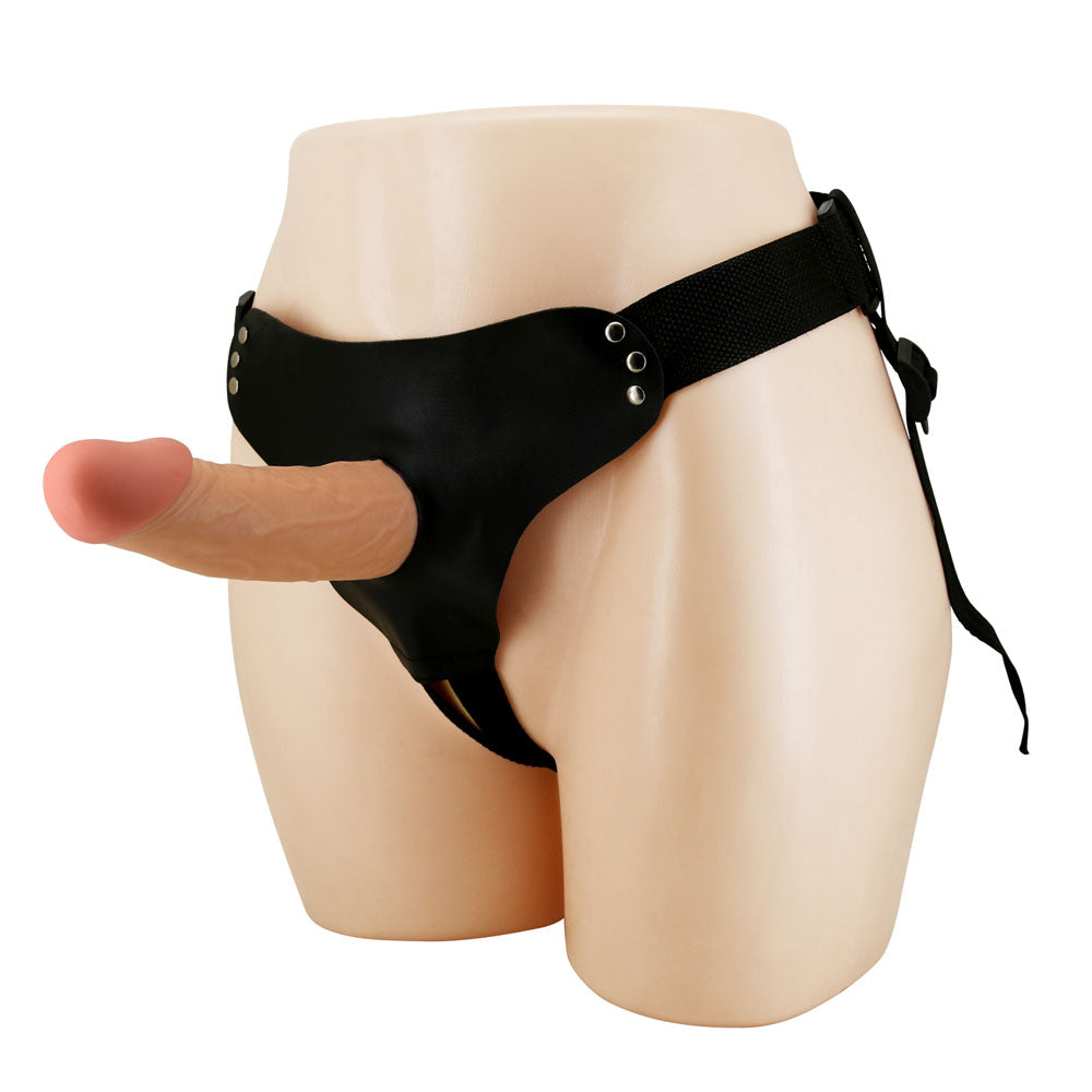 Party Up NATHAN Strap-On - Flesh 17.5 cm Hollow Strap-On