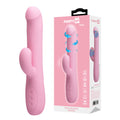 Party Up DEAN Wavy Rotation Vibe - Pink - Pink 23.8 cm USB Rechargeable Rotating Rabbit Vibrator - Hush Store Sydney 
