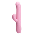Party Up DEAN Wavy Rotation Vibe - Pink - Pink 23.8 cm USB Rechargeable Rotating Rabbit Vibrator