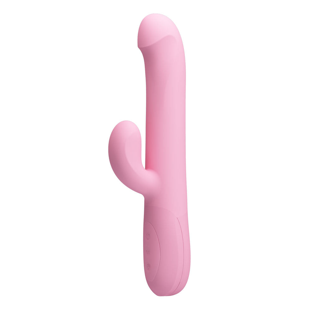 Party Up DEAN Wavy Rotation Vibe - Pink - Pink 23.8 cm USB Rechargeable Rotating Rabbit Vibrator