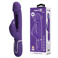 Party Up DAVID Swinging Vibe - Purple - Purple 23.2 cm USB Rechargeable Rabbit Vibrator with Flicking Arm - Hush Store Sydney 