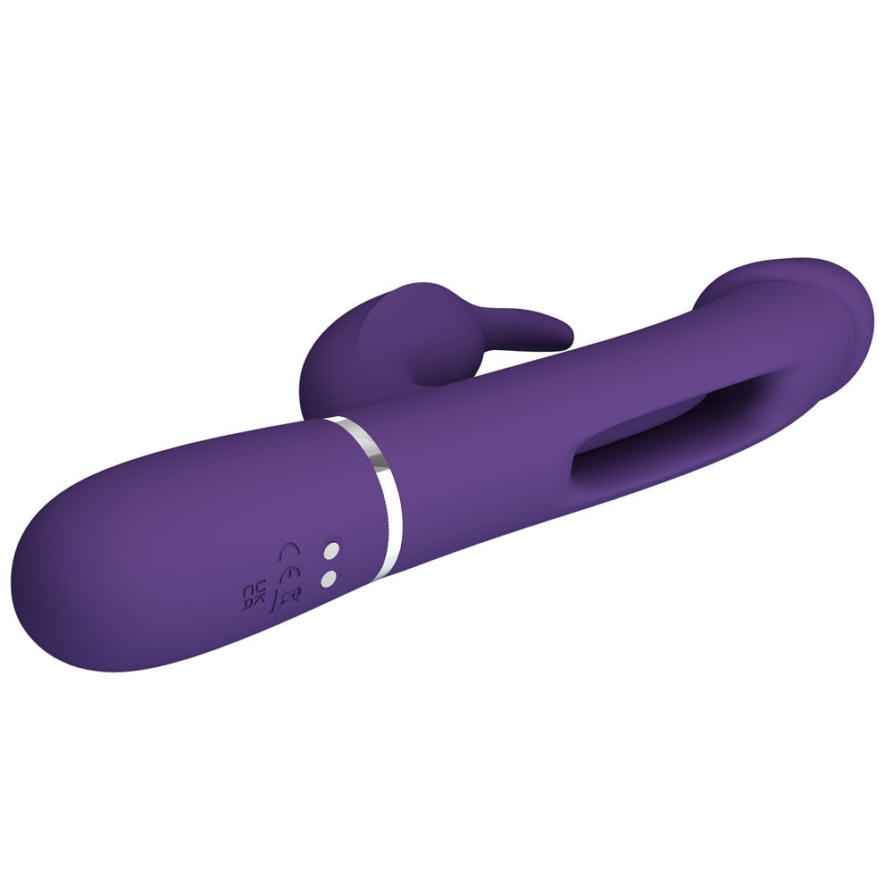 Party Up DAVID Swinging Vibe - Purple - Purple 23.2 cm USB Rechargeable Rabbit Vibrator with Flicking Arm
