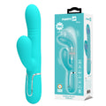 Party Up PAUL Rolling Beads Vibrator - Teal - Teal 22.6 cm USB Rechargeable Thrusting Rabbit Vibrator - Hush Store Sydney 