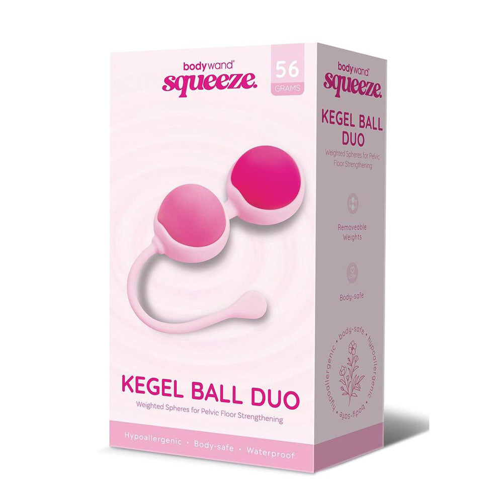 Bodywand Squeeze Kegel Ball Duo - Pink Weighted Kegel Balls - Hush Store Sydney 