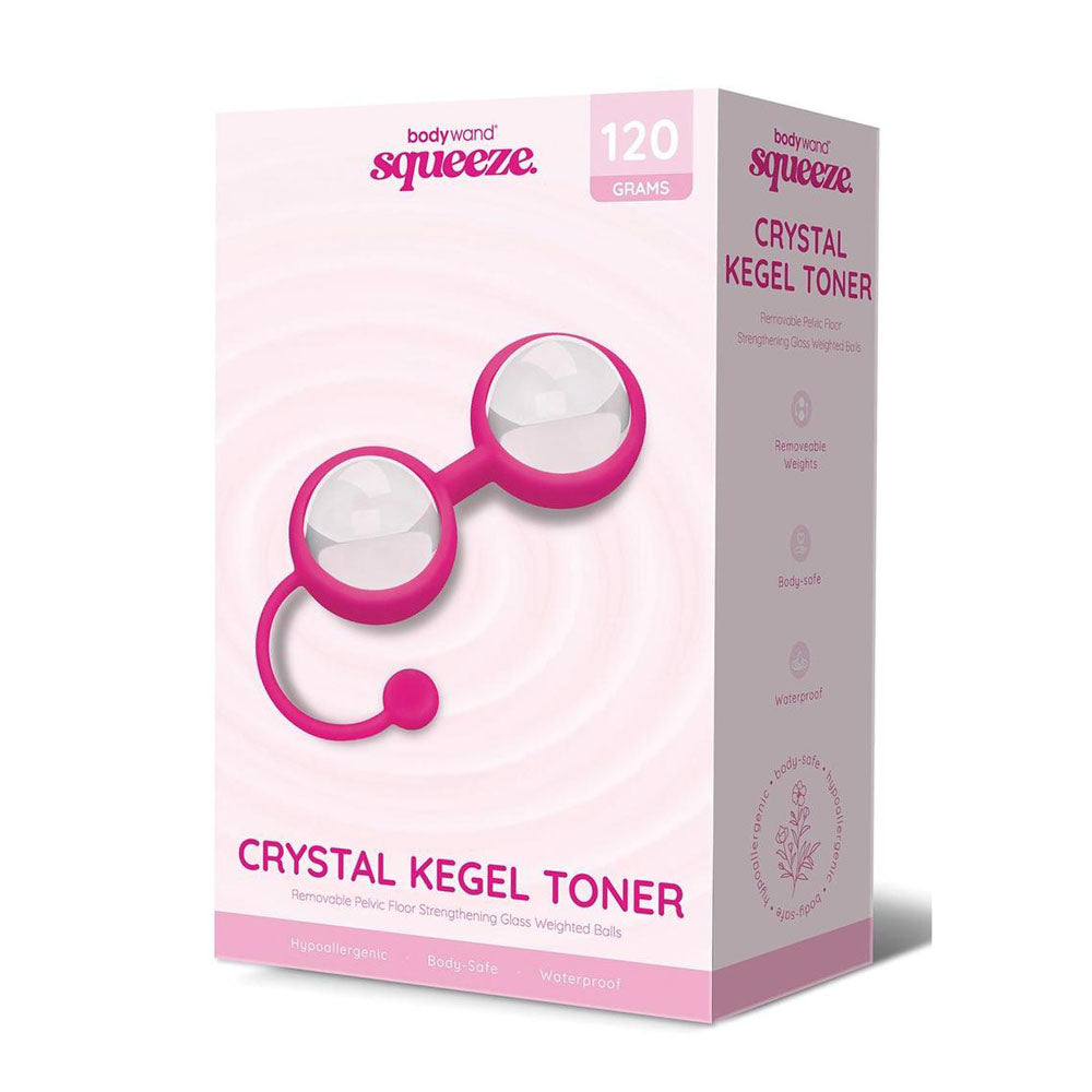 Bodywand Squeeze Crystal Kegel Toner - Glass Weighted Kegel Balls Set - Hush Store Sydney 