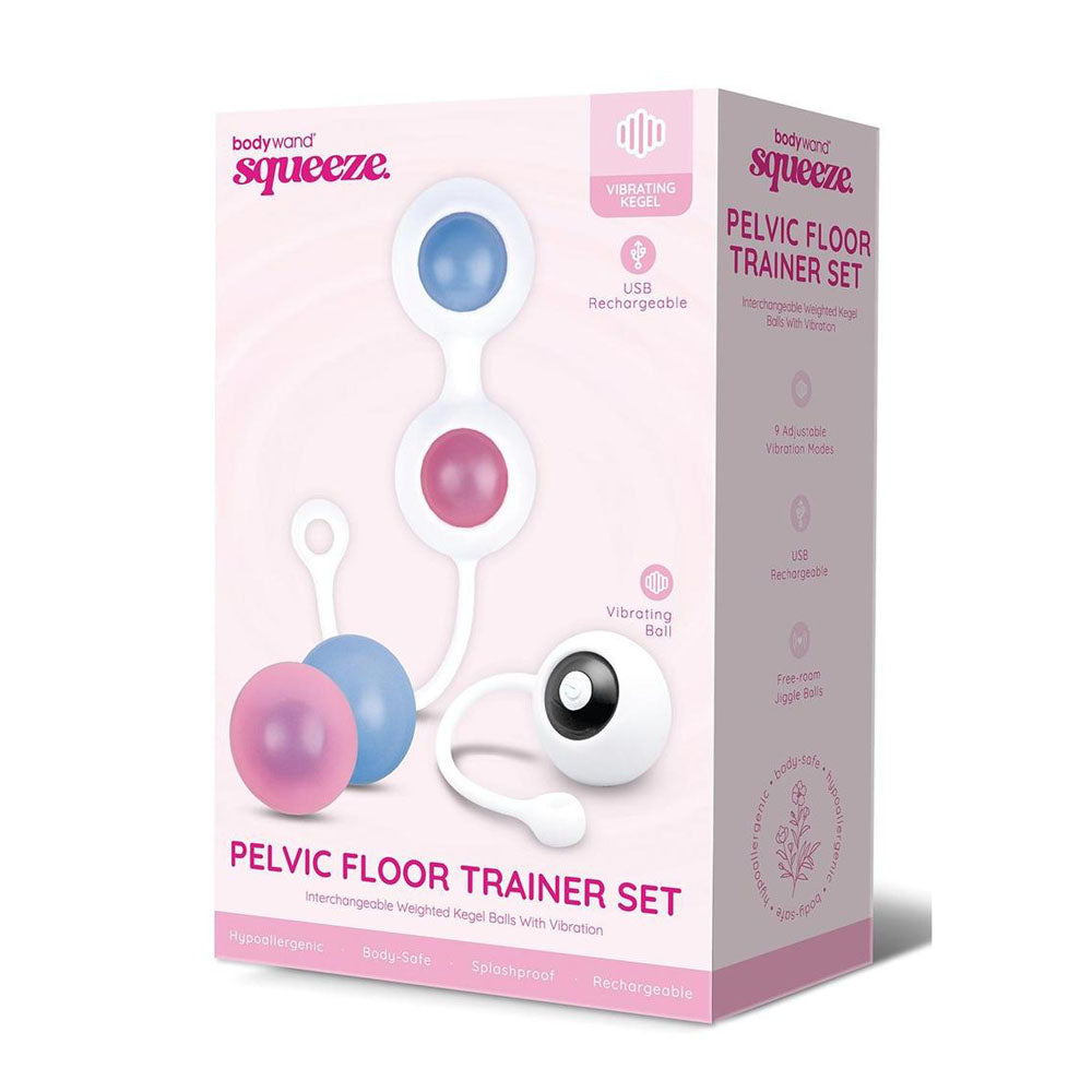 Bodywand Squeeze Pelvic Floor Trainer Set - USB Rechargeable Weighted Vibrating Kegel Set - Hush Store Sydney 