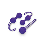 Bodywand Squeeze 3pc Kegel Training Set - Purple Weighted Kegel Ball Set - 3 Piece Kit - Hush Store Sydney 