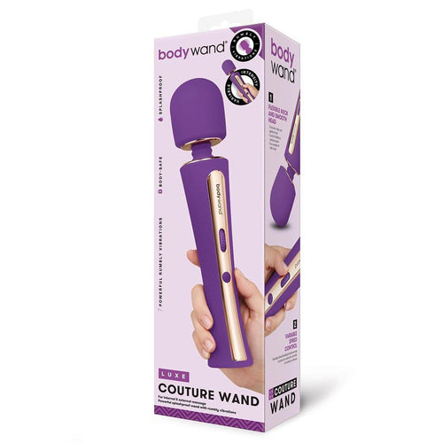Bodywand Luxe Couture Wand - Purple 28.2 cm USB Rechargeable Massage Wand - Hush Store Sydney 