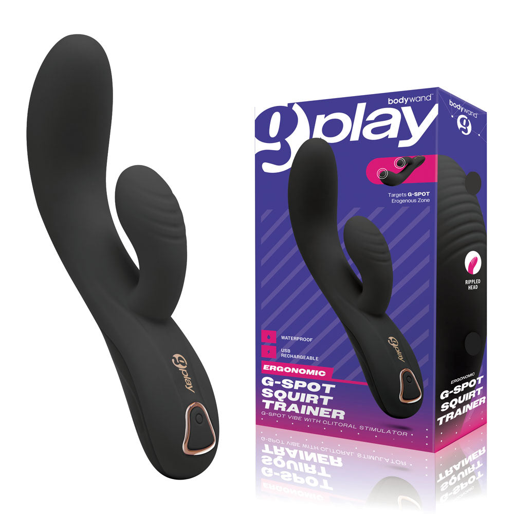 Bodywand G-Play G-Spot Squirt Trainer - Black 19 cm USB Rechargeable Vibrator - Hush Store Sydney 
