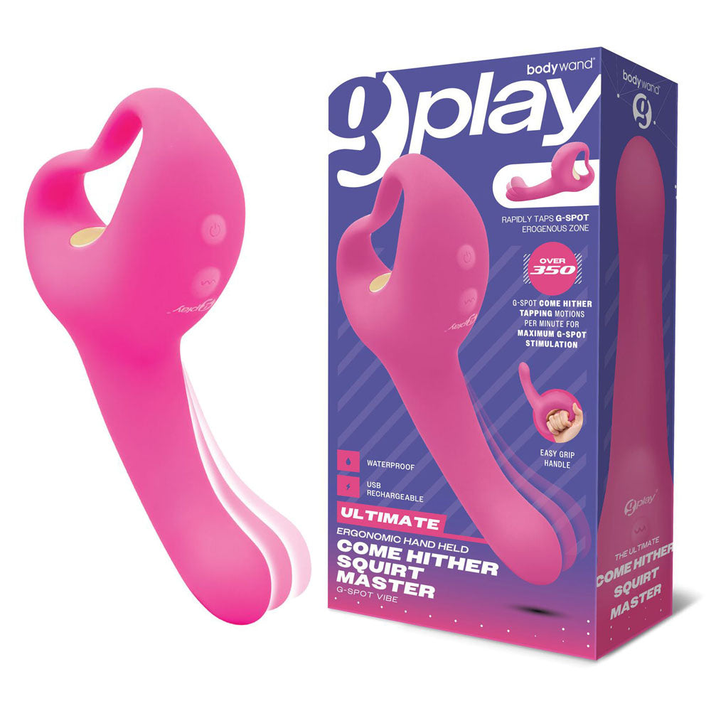 Bodywand G-Play Ultimate Come Hither Squirt Master - Pink 19 cm USB Rechargeable Vibrator - Hush Store Sydney 