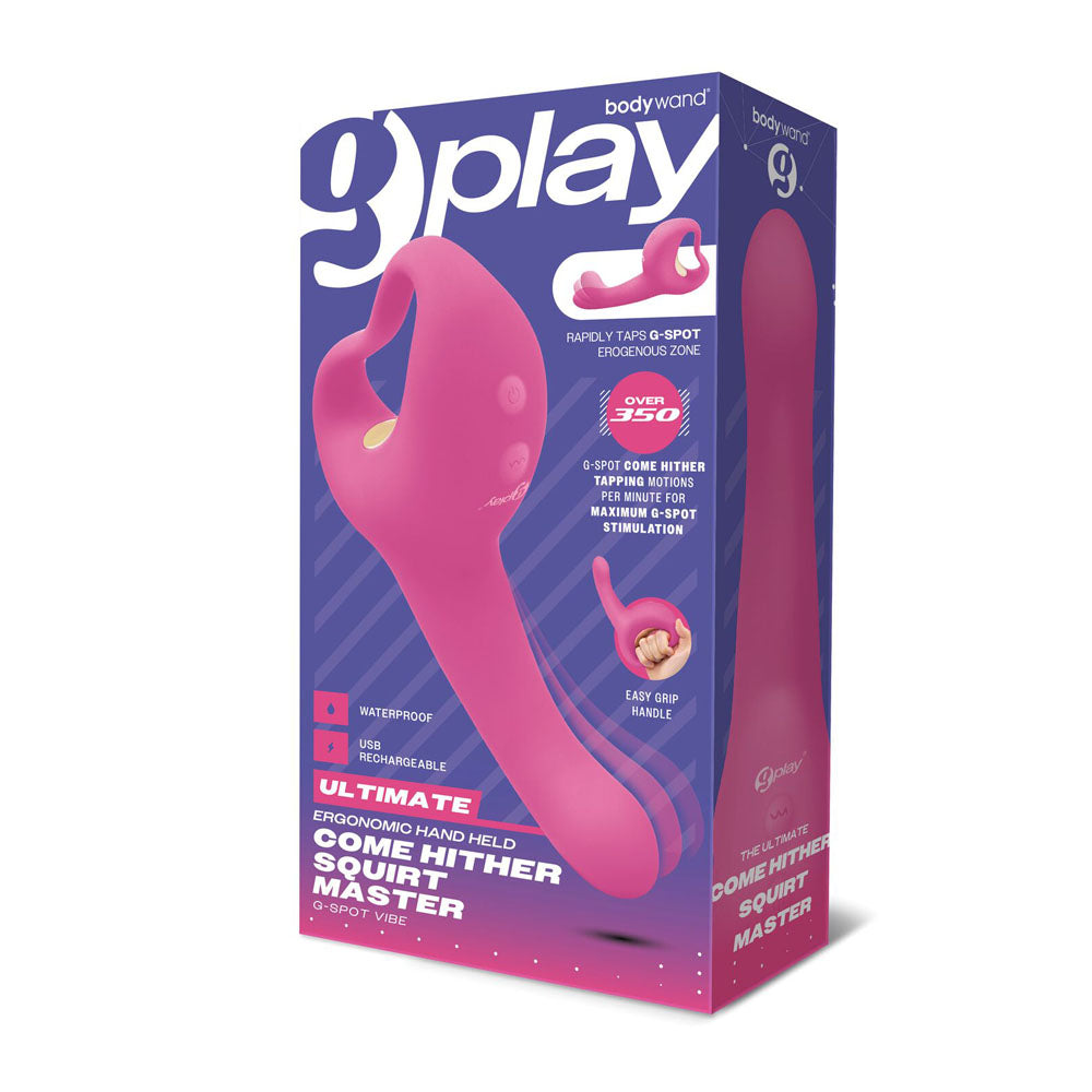 Bodywand G-Play Ultimate Come Hither Squirt Master - Pink 19 cm USB Rechargeable Vibrator - Hush Store Sydney 