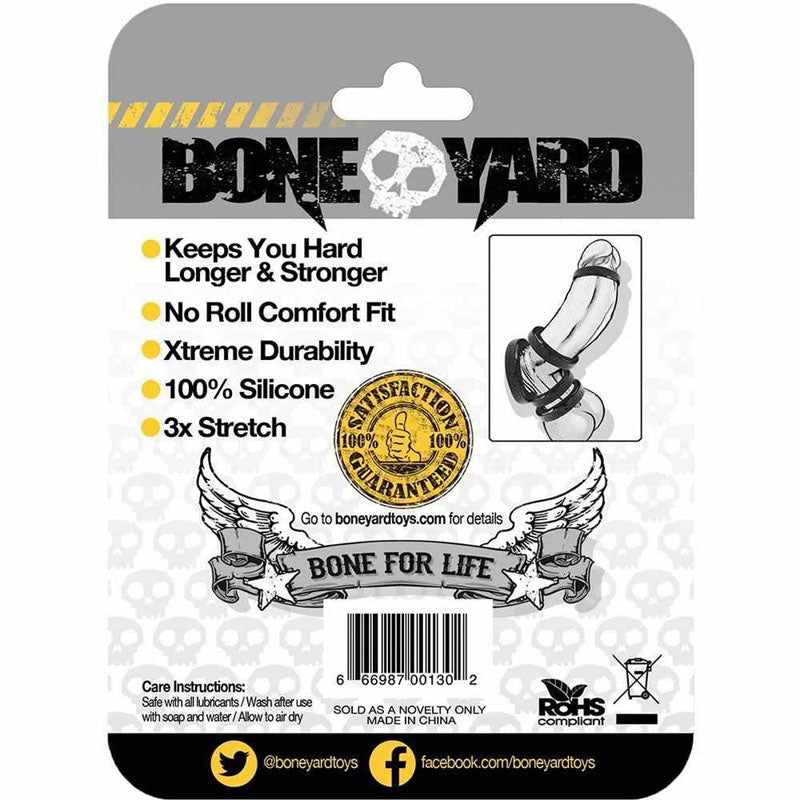 Boneyard Silicone Ring 30mm - Black 30 mm Cock Ring - Hush Store Sydney 