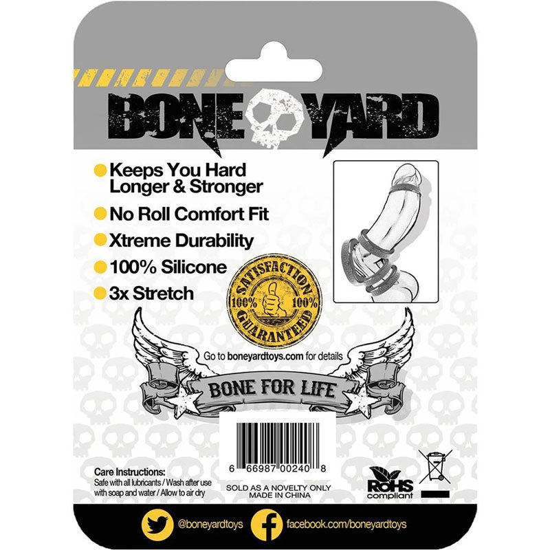 Boneyard Silicone Ring 40mm - Black 40 mm Cock Ring - Hush Store Sydney 