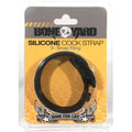 Boneyard Silicone Cock Strap Black - Black 3-Snap Adjustable Cock Ring - Hush Store Sydney 